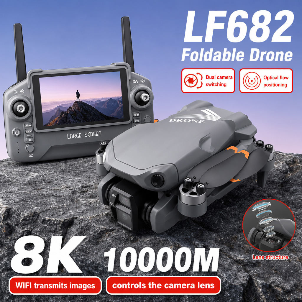Drone Power Bank - Dron Aéreo LF682 con Cámaras Duales